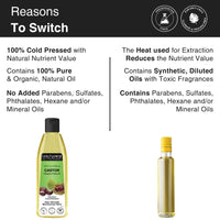 Soulflower Castor Oil for Hair & Skin, Clinically Proven Hair Oil for Hair Growth, Anti Hair Fall, Skin Hydration & Split End Repair | 100% Pure, Ecocert Organic Certified, Natural, 120ml