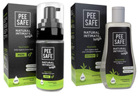 PEESAFE Natural Intimate Wash For Men | Lemongrass Fragrance | 100Ml & Pee Safe Natural Intimate Wash For Women | Lemongrass Fragrance | 105Ml