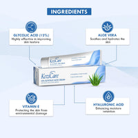 Kozicare Glycolic Acid Face Cream 12% | Anti Wrinkles & Anti Ageing | Daily Moisturizer And Skin Brightener | Brightening Skin Cream For Women & Men | For All Skin Type- 15gm