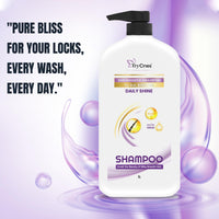 TryOnes Nourishine Shampoo For Dull, Beittle Hair Daily Shine Shampoo Unveil The Beauty Of Silky Smooth Hair for Men & Women_1000 ML