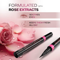 FACES CANADA Magneteyes Fresh Eyeliner Pen - Black, 1ml | All - Day Waterproof & Smudgeproof | Long-Lasting | Intense Color Payoff | Quick Drying & One Stroke Application | Rose Extract