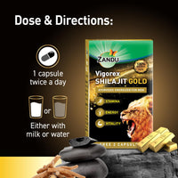 Zandu Vigorex Shilajit Gold - 12 Capsules
