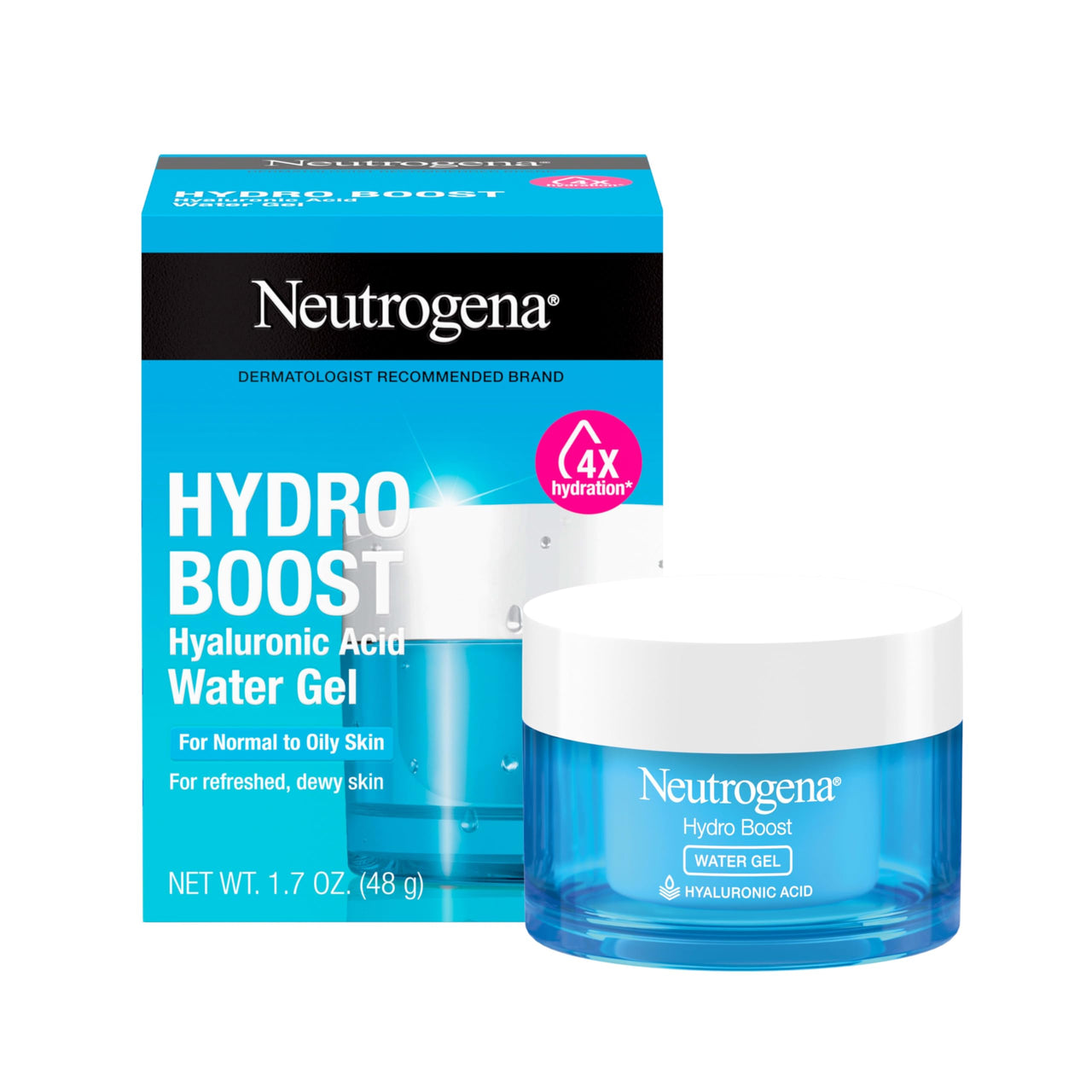 Neutrogena Hydro Boost Hyaluronic Acid Hydrating Water Gel Daily Face Moisturizer For Dry Skin, Oil & Fragrance-Free, Non-Comedogenic & Non Dye Face Lotion, 1.7 Fl Oz, 50.3 Ml (Pack Of 1)