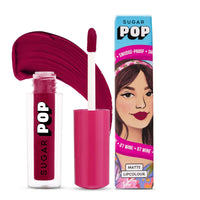 SUGAR POP Matte Lipcolour | Lasts Upto 8 hrs l Red Lipstick for Women l Vitamin E Infused | Non-Drying, Smudge Proof, Long Lasting | 1.6ml - 08 Crimson (Dark Ruby)
