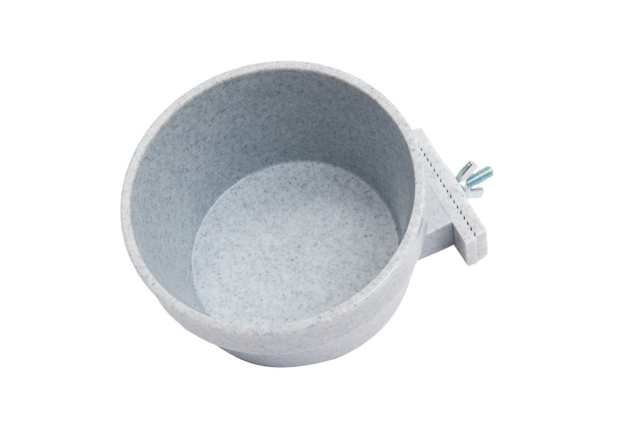 Lixit Quick Lock Removable Dog Kennel Bowls for Wire and Soft Sided Crates (20oz Wire Crate, Granite) 20oz Wire Crate