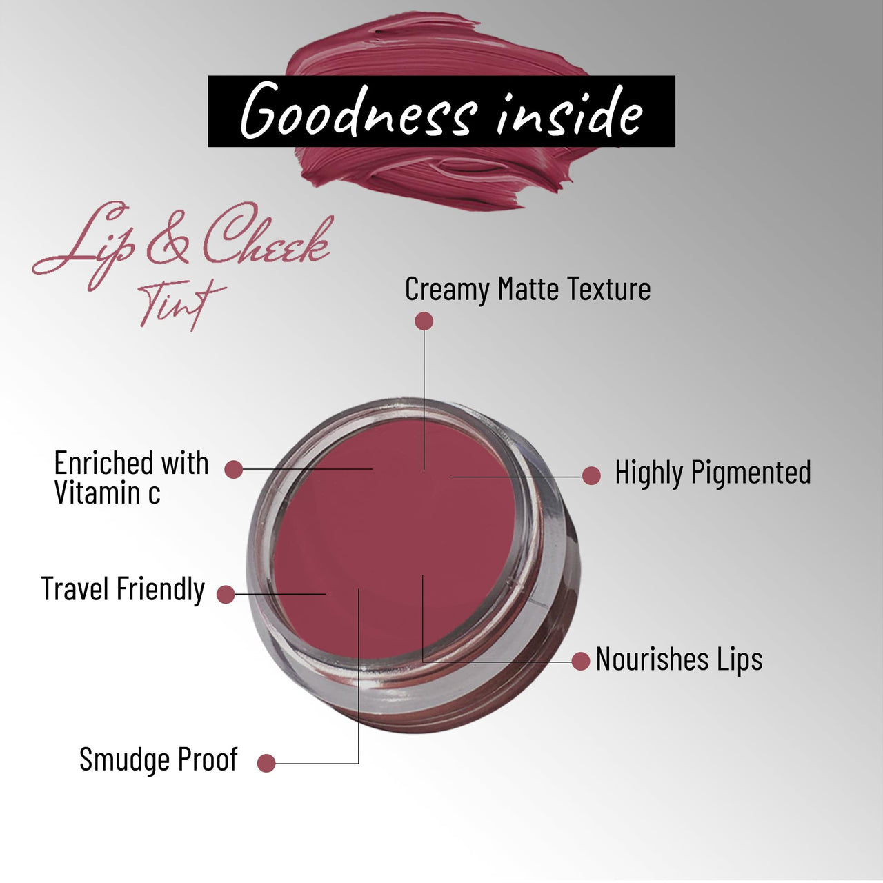 Seven Seas Lips & Cheek Tint Combo Pack of 2 | Matte Natural Blush for Women | Lip Tint with Vitamin E | Nourishing Cheek Tint (Crescent Red)