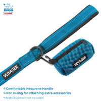 Voyager Step-in Air All Weather Mesh Harness and Reflective Dog 5 ft Leash Combo with Neoprene Handle, for Small, Medium and Large Breed Puppies by Best Pet Supplies - Blue, X-Small XS (Chest: 13 - 14.5