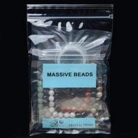 Massive Beads 140PCS 6MM Natural Crystal Beads 10 Materials Faceted Stone Gemstone Round Loose Energy Healing Beads with Free Crystal Stretch Cord for Jewelry Making (Faceted Stone Gems, 6MM) Faceted Stone Gems