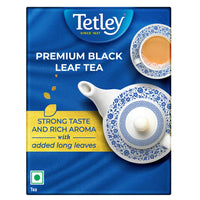 Tetley, Premium Black Tea Leaf, Rich Aroma & Strong Taste With Added Long Leaves And Granules, 500gm