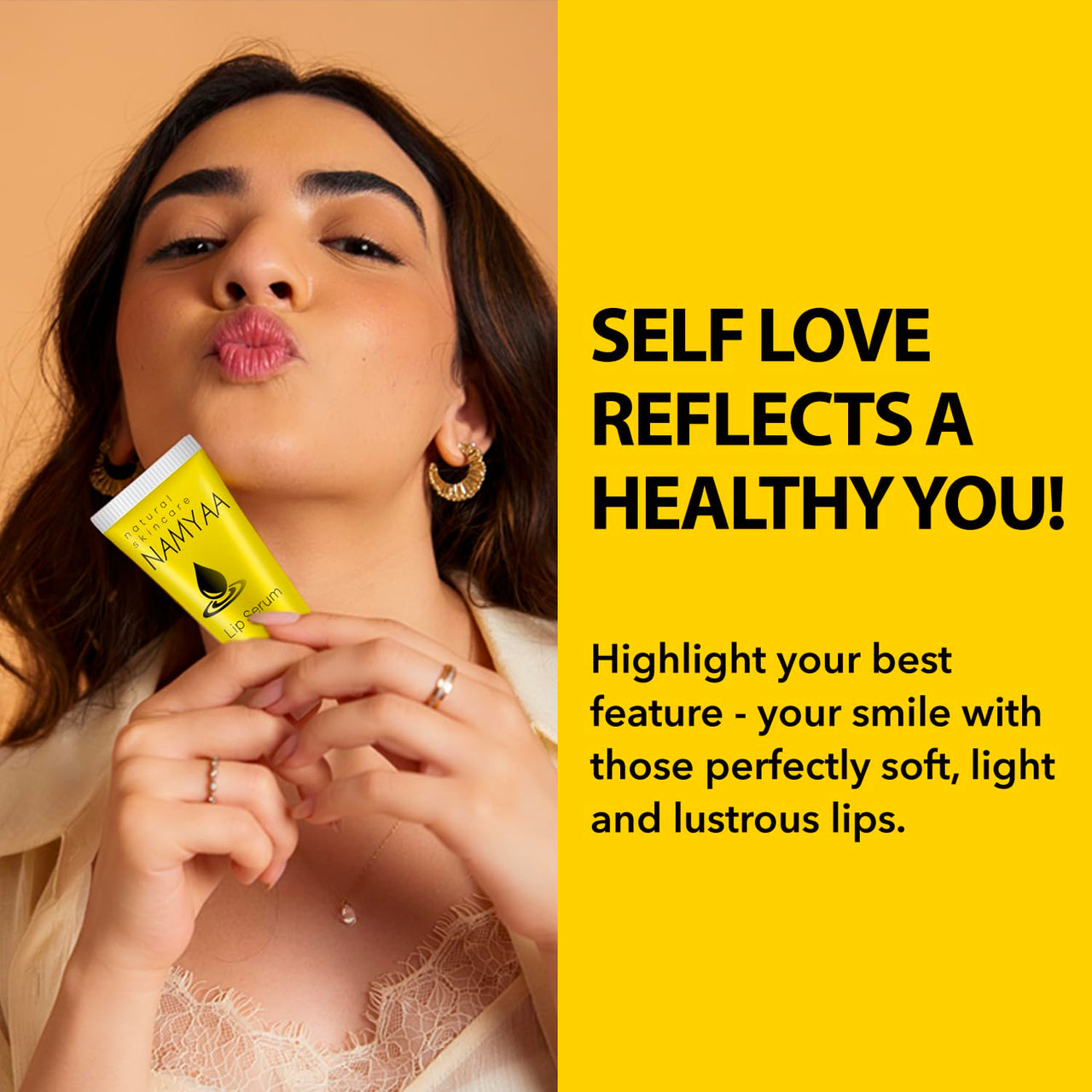 Namyaa Haldi Chandan Intimate Hygiene Wash & Hair Removing Cream & Natural Lip Serum/Balm/Lightener/Moisturizer For Lip Lightening/Brightening/Toning/Moisturizing, 30 g