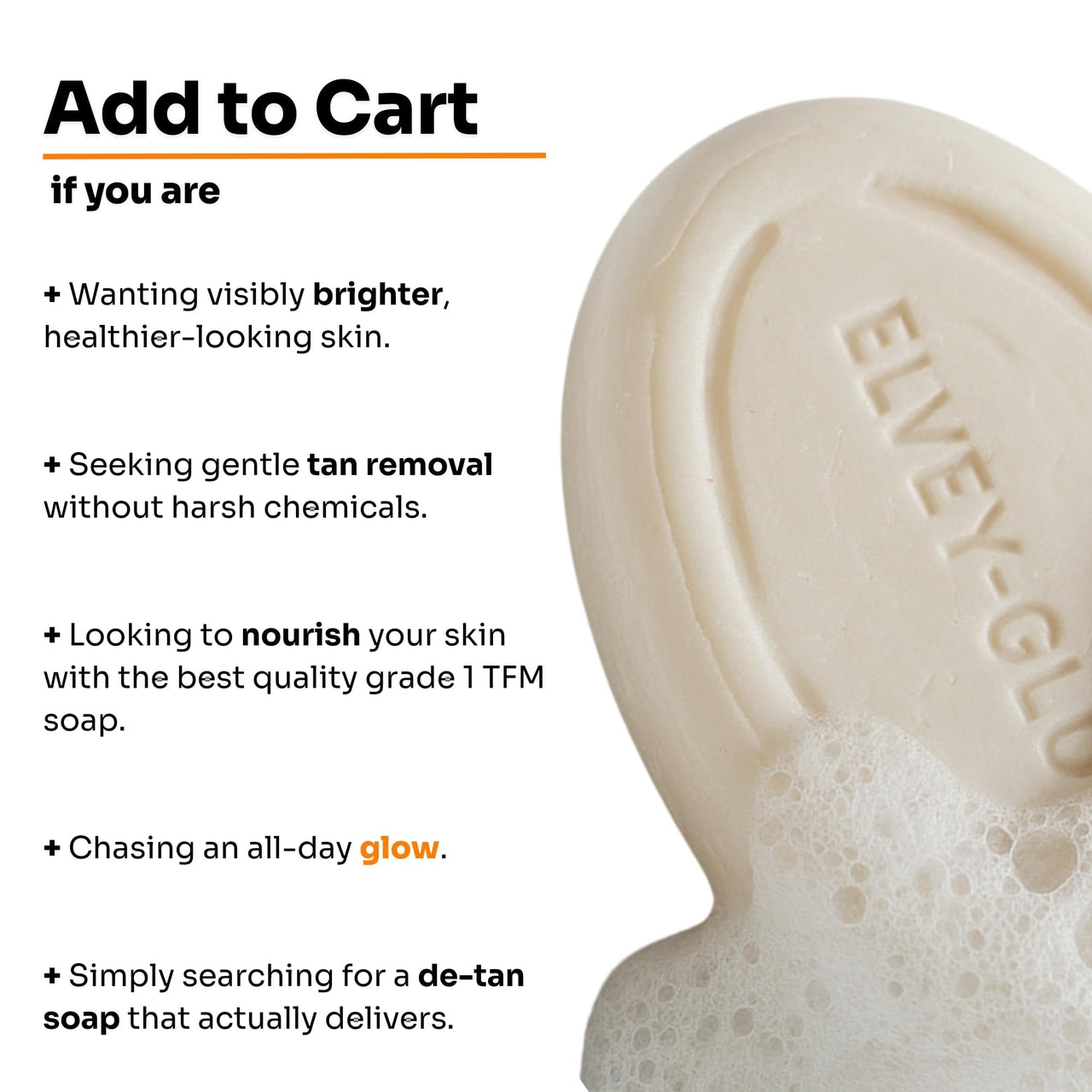 Elvey Essentials Glo Soap with 2% Kojic Acid | Glutathione & Arbutin for Skin Brightening, Tan Removal & Glow | 75 Gm/Soap