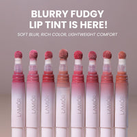 LAMIOR Blurry Fudgy Lip Tint - Combo of 3, Shade - Sunday Brunch | Ultra Velvety Matte | Transfer Proof & Hydrating Formula | Long-Lasting Lip Tint with Cushion Applicator | Vegan & Cruelty-Free