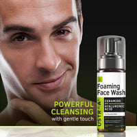 Ustraa Gentle Pore Care Combo - Foaming Face Wash - Sensitive Skin - 150 ml | Moisture Retention | with Ceramides & Anti Acne Spot Gel - 15ml | Reduces 99.9% Pimple-Causing Germs | Neem & Vitamin B3