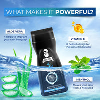 Muuchstac Ocean 3-in-1 Body Wash for Men | Clear Skin, Controls Sweat, Fights Body Acne & Bad Odour, Shower Gel for Long-Lasting Fresh | 182 ml