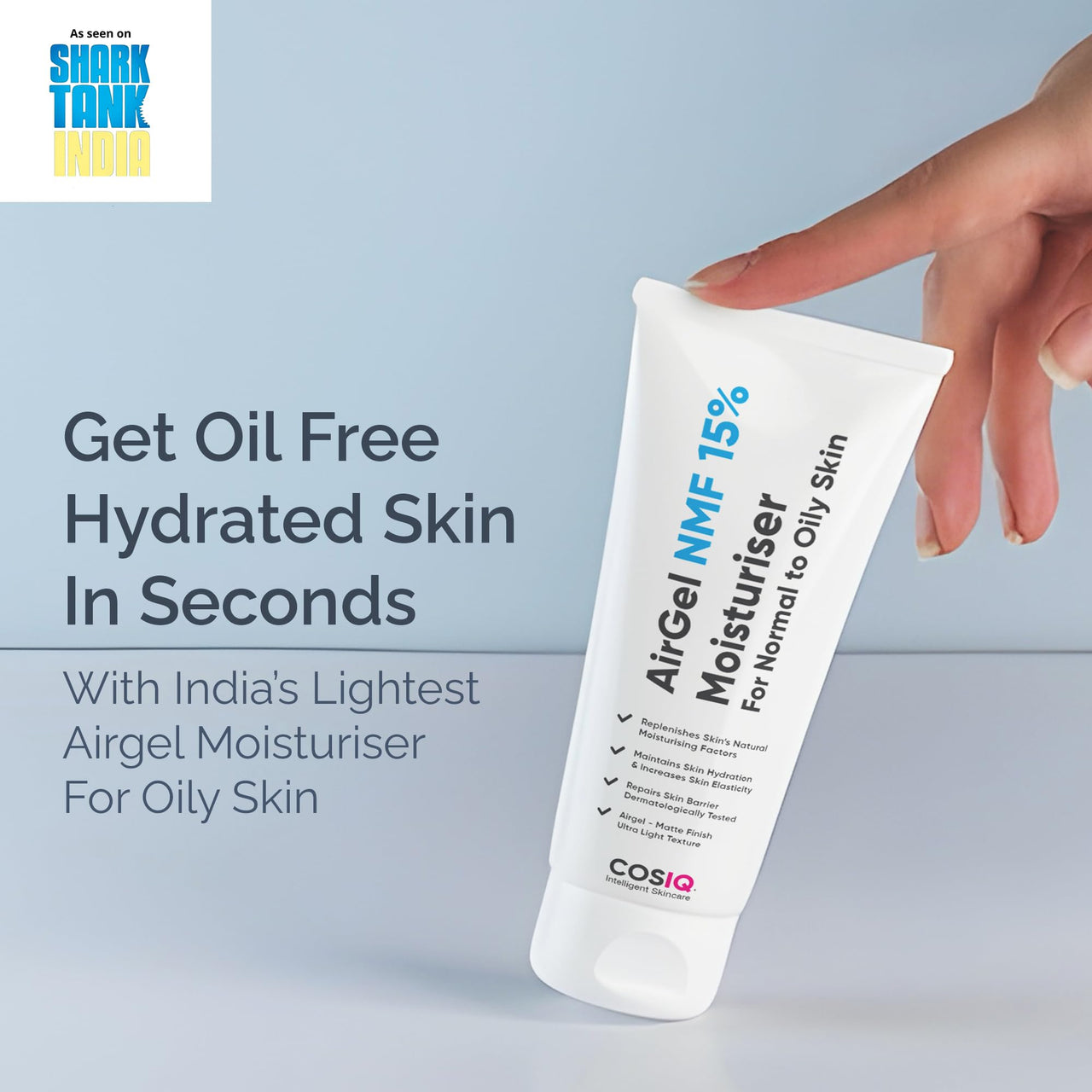 Cos-IQ AirGel NMF 15% Face Moisturizer For Oily to Normal Skin | Fast Absorbing Lightweight For Women & Men | 100ml