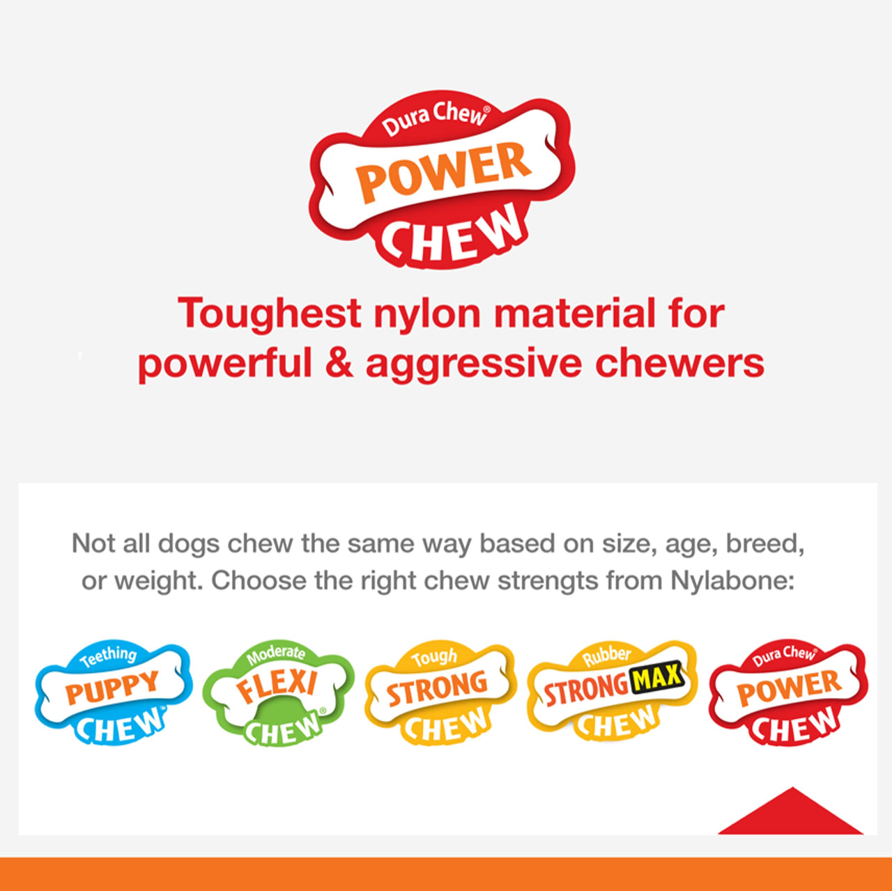 Nylabone Dura Chew Power Chew Textured Bone Flavor Medley X-Large/Souper (1 Count) X-Large 50+ lbs.