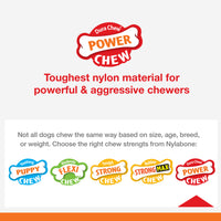 Nylabone Power Chew Dog Toy - Dog Toys for Aggressive Chewers - Indestructible Dog Toys for Aggressive Chewers Large Breed - For Extra Large Dogs - Bacon Flavor X-Large/Souper (1 Count) X-Large/Souper - 50+ lbs.