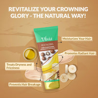 Olivia Revitalizing Hair Conditioner with Macadamia Oil & Banana | Deep Nourishing Conditioner for Frizzy Hair | Smooth, Shiny Finish | Paraben-Free Formula for Men & Women - 200ml