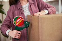 Duck Brand Handled Tape Gun With Clear Packing Tape, 1.88 Inch x 54.6 Yard, 3 Inch Core (669332)