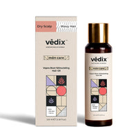 Vedix Customized Ayurvedic Men's Hair Oil for Growth - Vapra Root Stimulating Oil With Onion, Bhringraj, Valerian - For Dry Scalp & Wavy Hair - 100ml