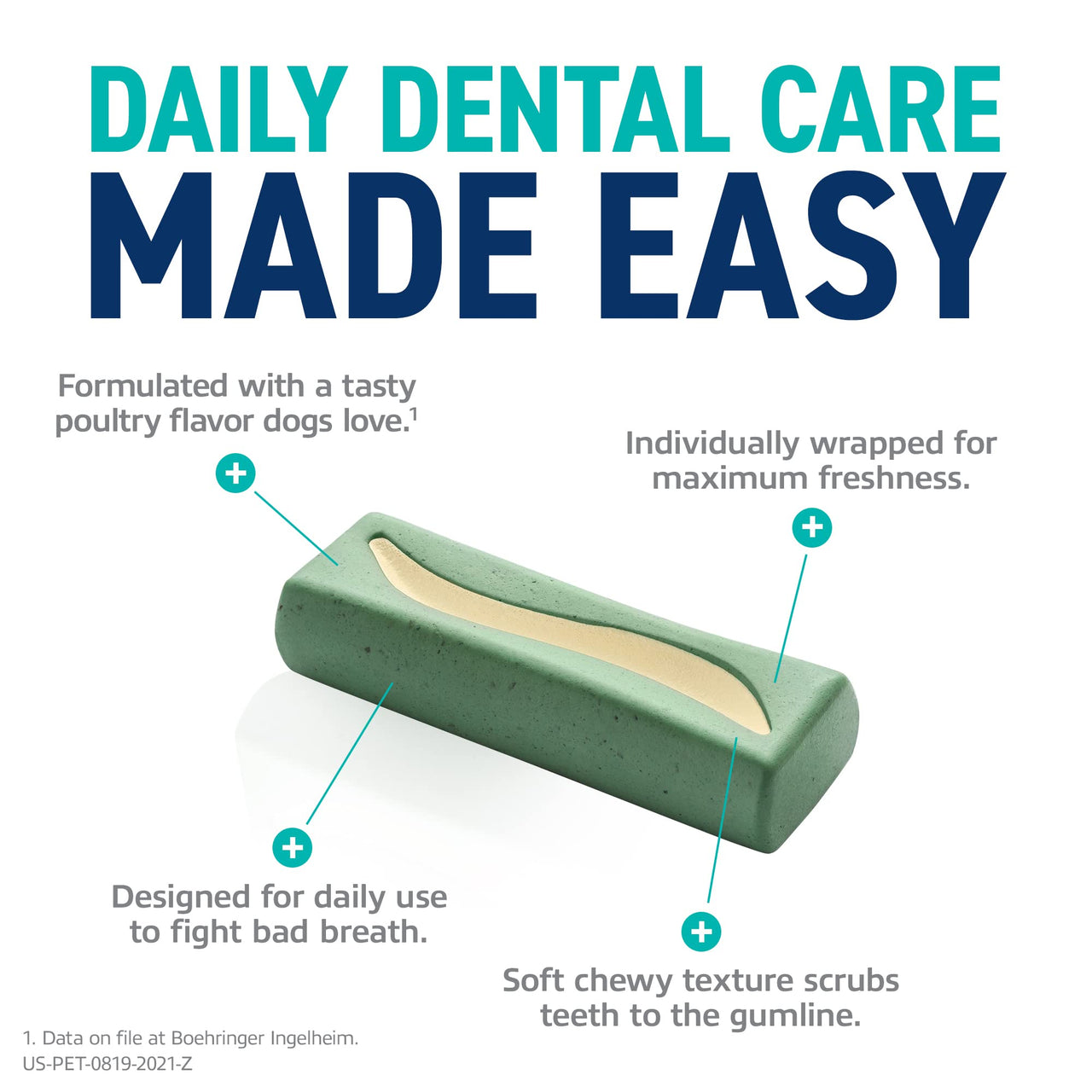 OraVet Dental Chews for Dogs, Oral Care and Hygiene Chews (Extra Small Dogs, 3.5-9 lbs.) Yellow Pouch, 30 Count