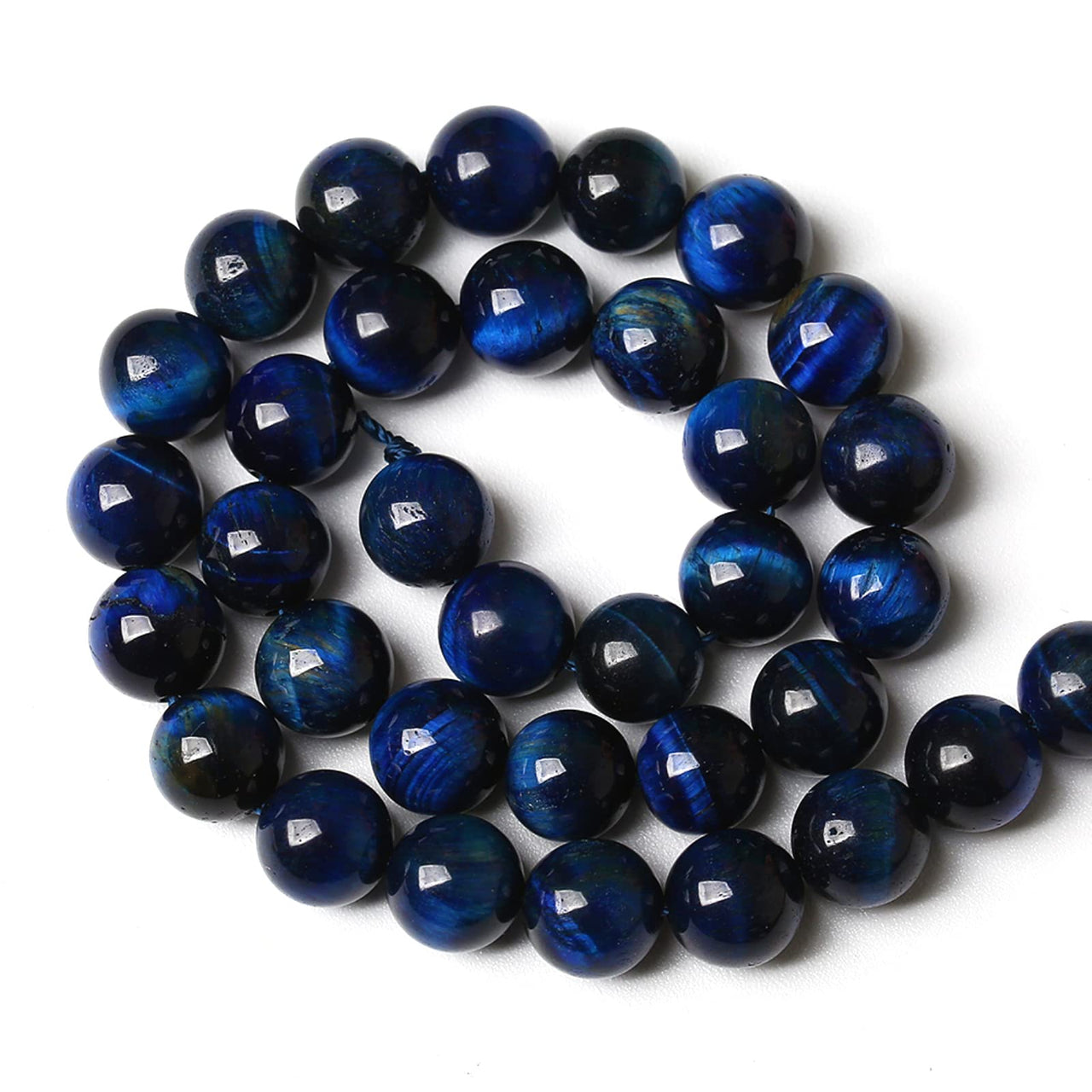 12MM 30PCS Natural Stone Multi Lapis Blue Tiger Eye Stone Beads for Jewelry Making DIY Bracelet Energy Crystal Healing Power 12mm