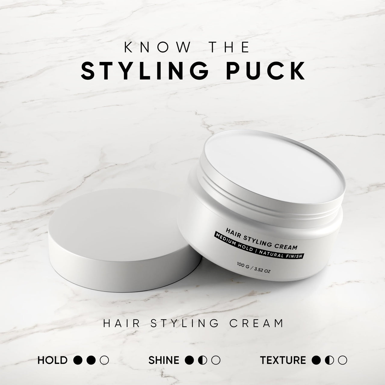 Dasher Sea Salt Spray (100ml) & Hair Styling Cream (100g), Lightweight Cream, Medium Hold Puck, Water-Based, Volumizes & Texturizes Hair, With Bhringraj & Vitamin E