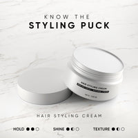 Dasher Sea Salt Spray (100ml) & Hair Styling Cream (100g), Lightweight Cream, Medium Hold Puck, Water-Based, Volumizes & Texturizes Hair, With Bhringraj & Vitamin E