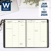 AT-A-GLANCE 2024 Weekly & Monthly Planner, Quarter-Hourly Appointment Book, 8-1/4