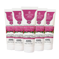 Ayouthveda Vagitone Vaginal Gel for Women | Prevents Dryness, Itchiness & Bad Odor| Enriched With Aloe Vera, Amla & Majhu Phal| Daily Intimate Moisturizing Gel (Pack Of 5-50g each)