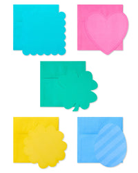 American Greetings Single Panel Blank Cards with Envelopes, Spring Shapes & Colors (100-Count)