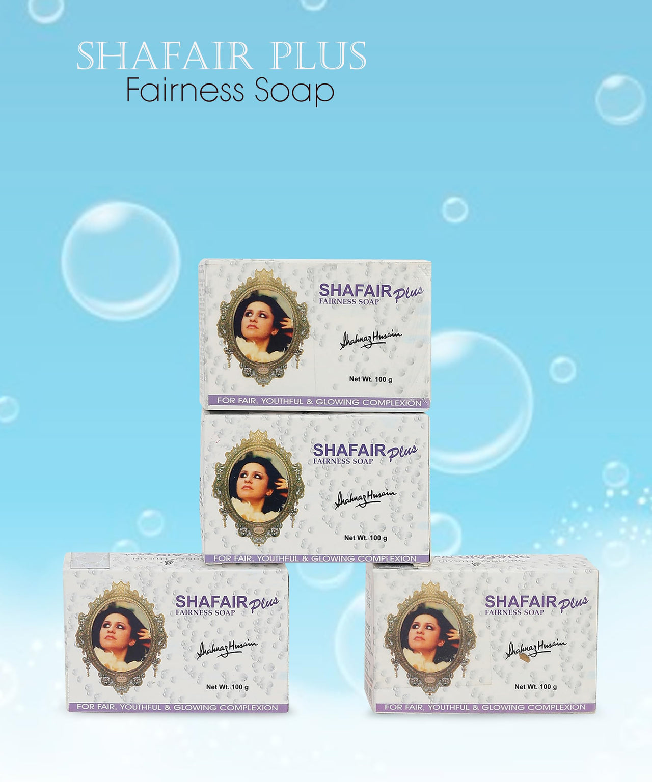 Shahnaz Husain Shafair Ayurvedic Fairness Soap, 100 g, Pack of 4