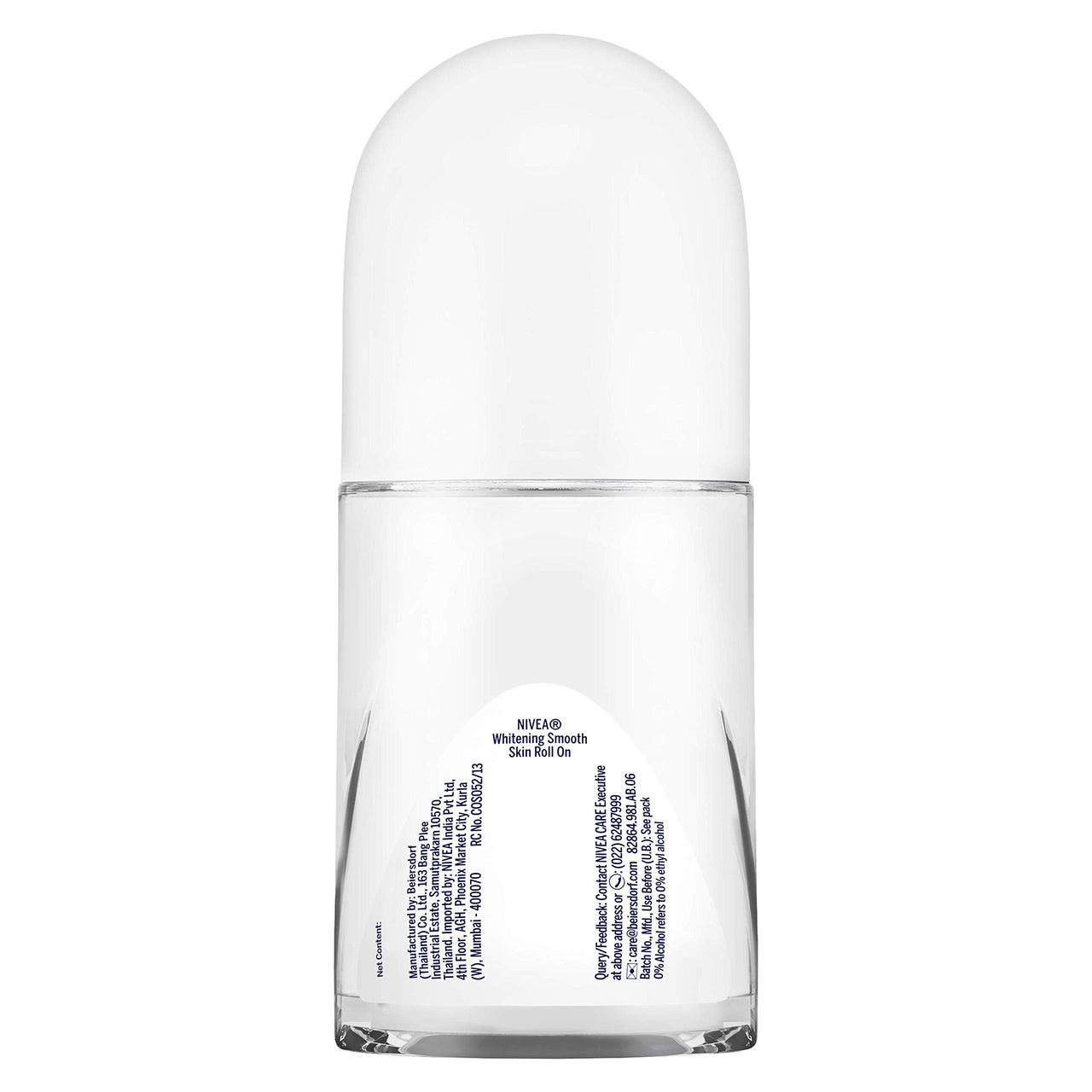 NIVEA Whitening Smooth Skin Roll on for Women, 50ml (Pack of 4, Almond)