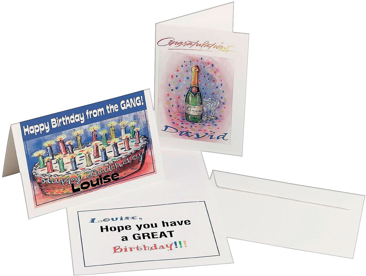Avery Half-Fold Greeting Cards, Inkjet, 5.5 x 8.5, Matte White, Box of 30, Envelopes Included (8316)