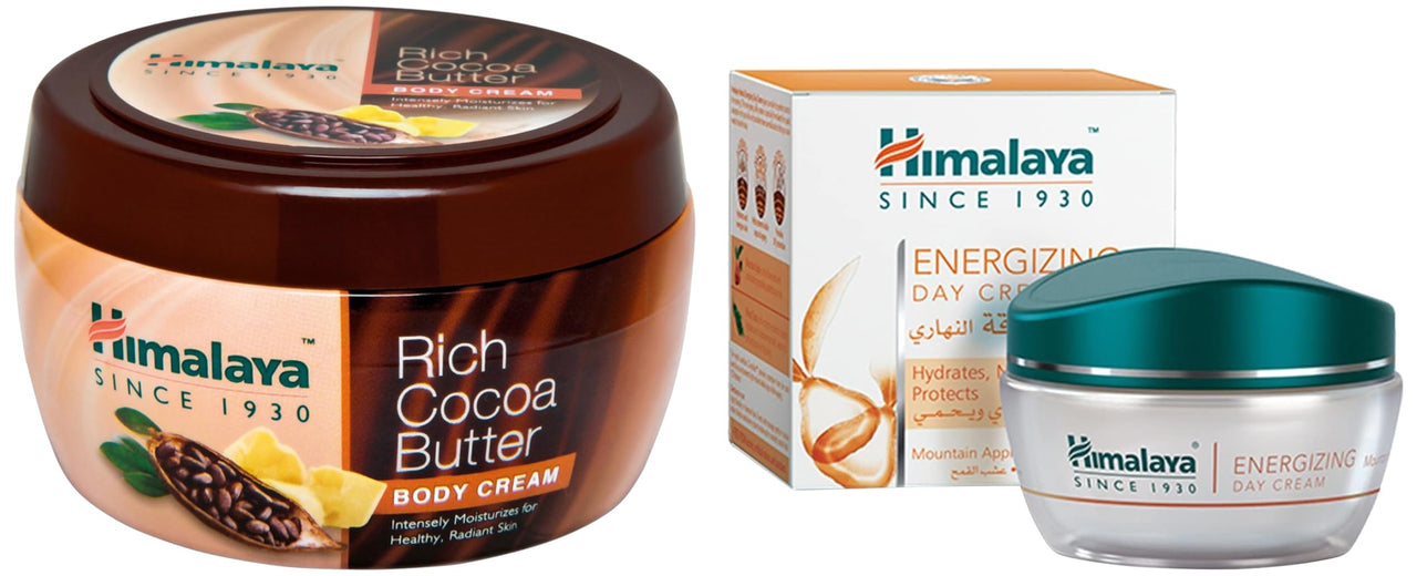 Himalaya Rich Cocoa Butter Body Cream, 200ml & Clear Complexion Day Cream, 50g