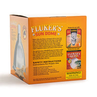 Fluker's  Sun Dome Reptile Lamp - Deep Dome Flush Mount Light Fixture, 8.5 Inches,Black