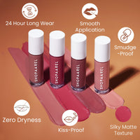 Shopaarel Silky Matte Gloss, Liquid Lipstick, Matte finish, Long-Lasting, Smudge-Resistant, Intense Shade, Cruelty-free-8 Gm, Hangover