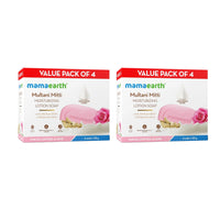 Mamaearth Multani Mitti Moisturizing Lotion Soap with Multani Mitti & Rose for Oil Control & Acne 125g x 8 (Pack of 8) | Benefits of Lotion in a Soap |Deeply Cleanses & Moisturizes |Grade 1 Acne Soap