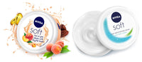 Nivea Soft Light Moisturizer Cream, Playful Peach, With Vitamin E & Jojoba Oil For Face, H&s & Body 100 Ml & Nivea Soft Light Moisturizer, 100 Ml