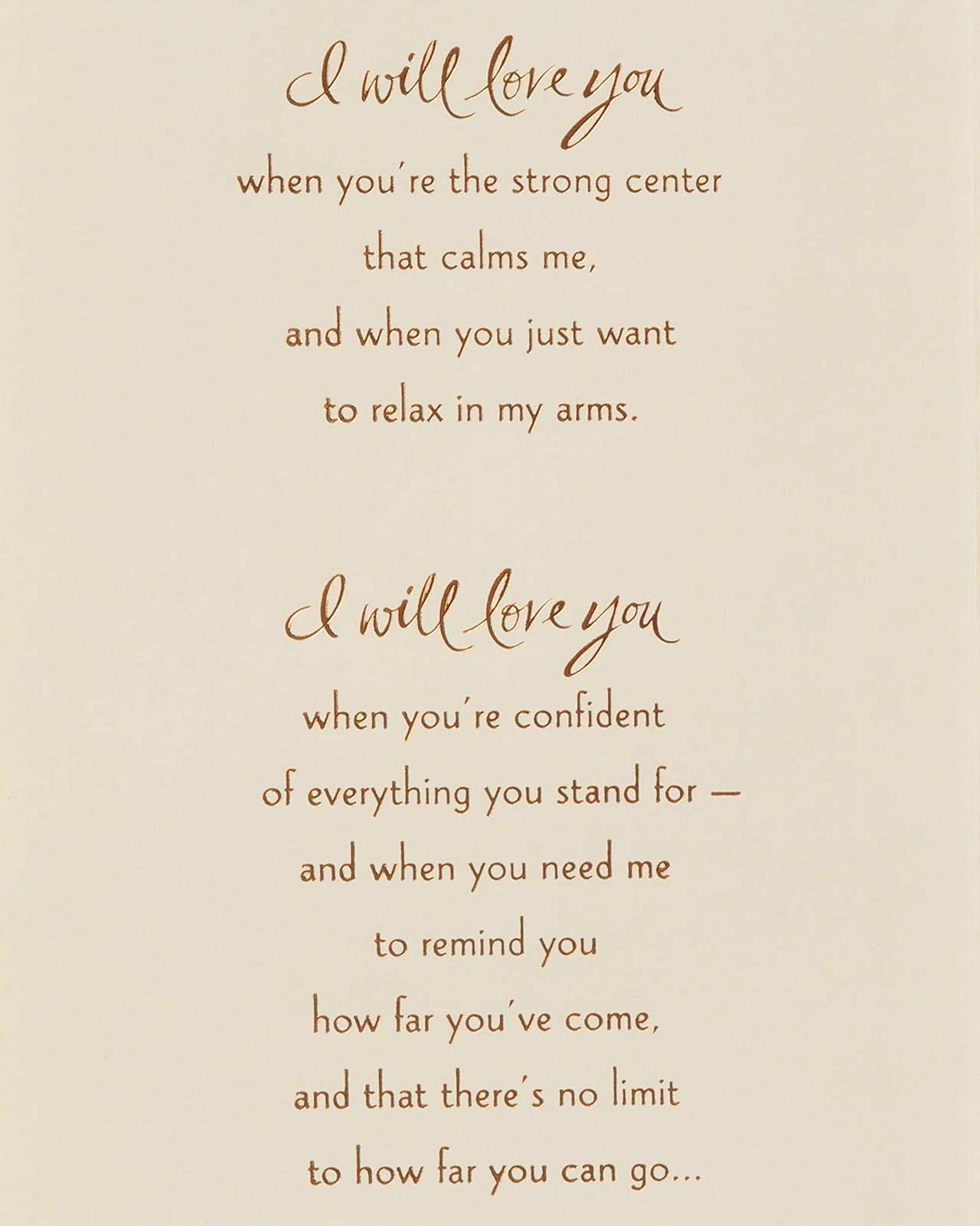 American Greetings Romantic Anniversary Card (I Will) I Will