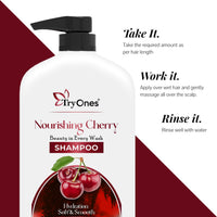 TryOnes Nourishing Cherry Shampoo Hydration Soft & Smooth I Strong & Shiny Hair | Shampoo for Women and Men_1000 ML