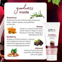 Globus Naturals Red Wine Face Wash & Facial Kit Combo, Anti Ageing Formula, For All Skin Types