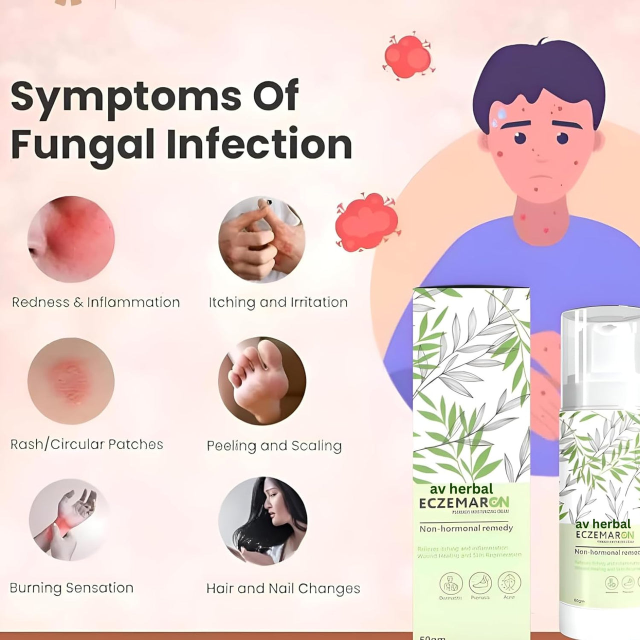 Av Herbal Skin Care Cream - Herbal Formula for Nourished & Healthy Skin - Soothing & Moisturizing - For Men & Women - 50g Tube - Natural Ingredients - Made in India (Pack of 2)