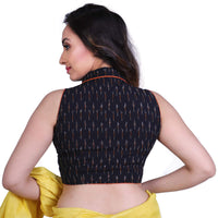 RENE Women's  Cotton Self Design Sleeveless Blouse