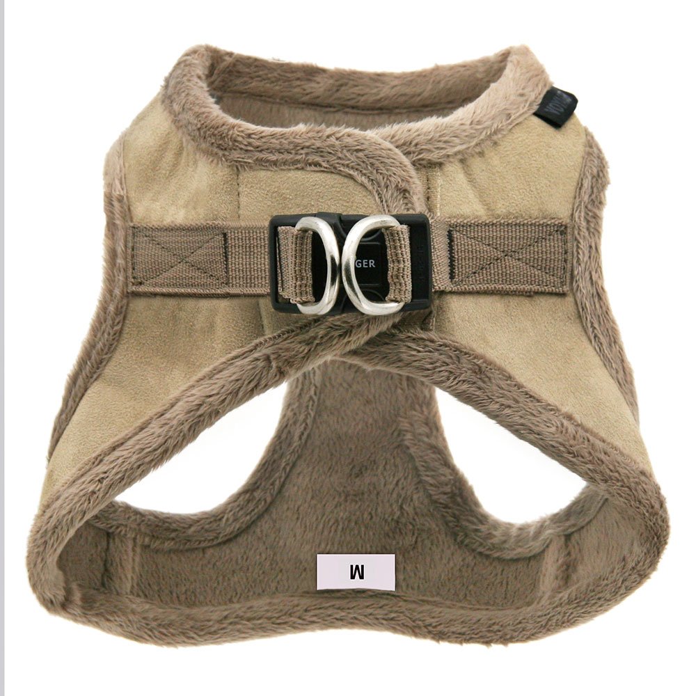 Voyager Step-In Plush Dog Harness  Soft Plush, Step In Vest Harness for Small and Medium Dogs by Best Pet Supplies - Harness (Latte Suede), S (Chest: 14.5 - 16")