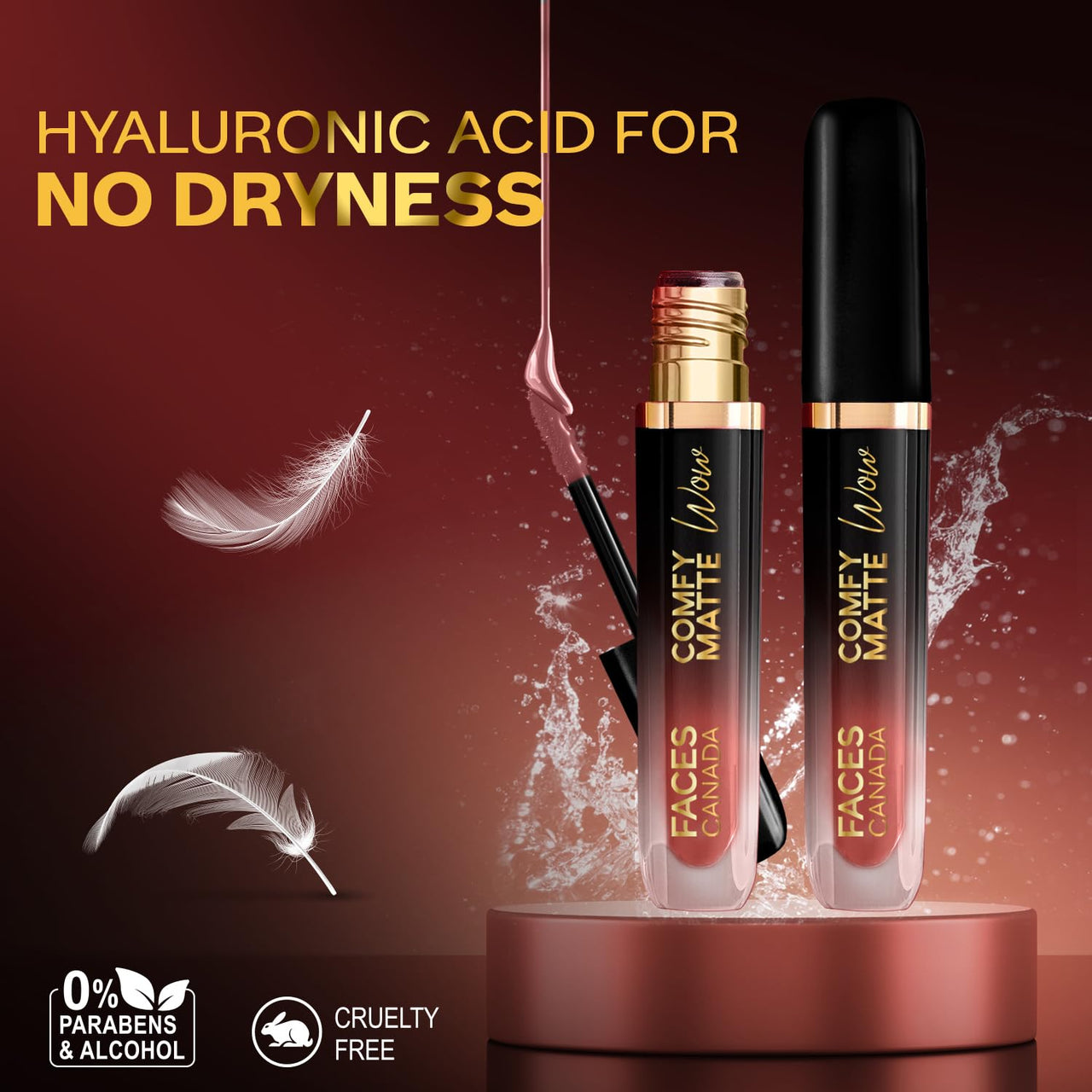 FACESCANADA Comfy Matte Wow Liquid Lipstick - Choco Couture 01, 3.8Ml | One Swipe Application | Highly Pigmented | Comfortable Wear | Glides Smoothly | Long Lasting | Transferproof