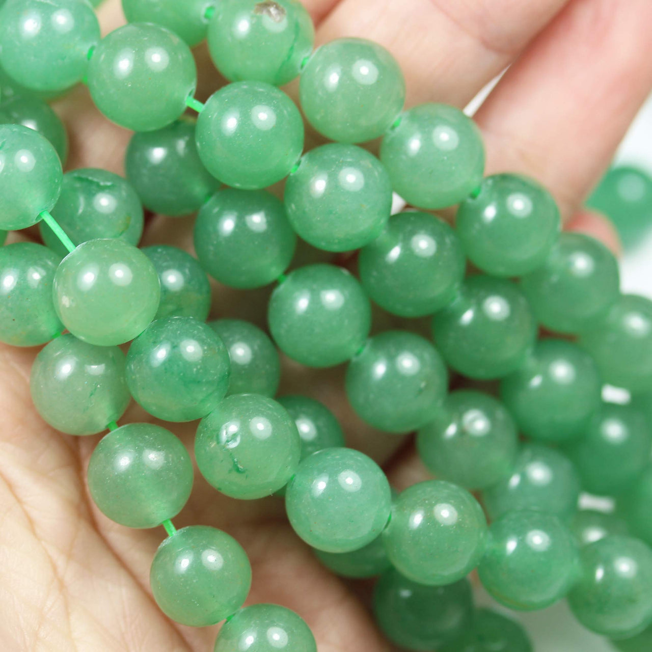Natural Gemstone Beads for Jewelry Making Energy Healing Crystals Jewelry Chakra Crystal Jewerly Beading Supplies Aventurine 10mm 15.5inch About 36-40 Beads