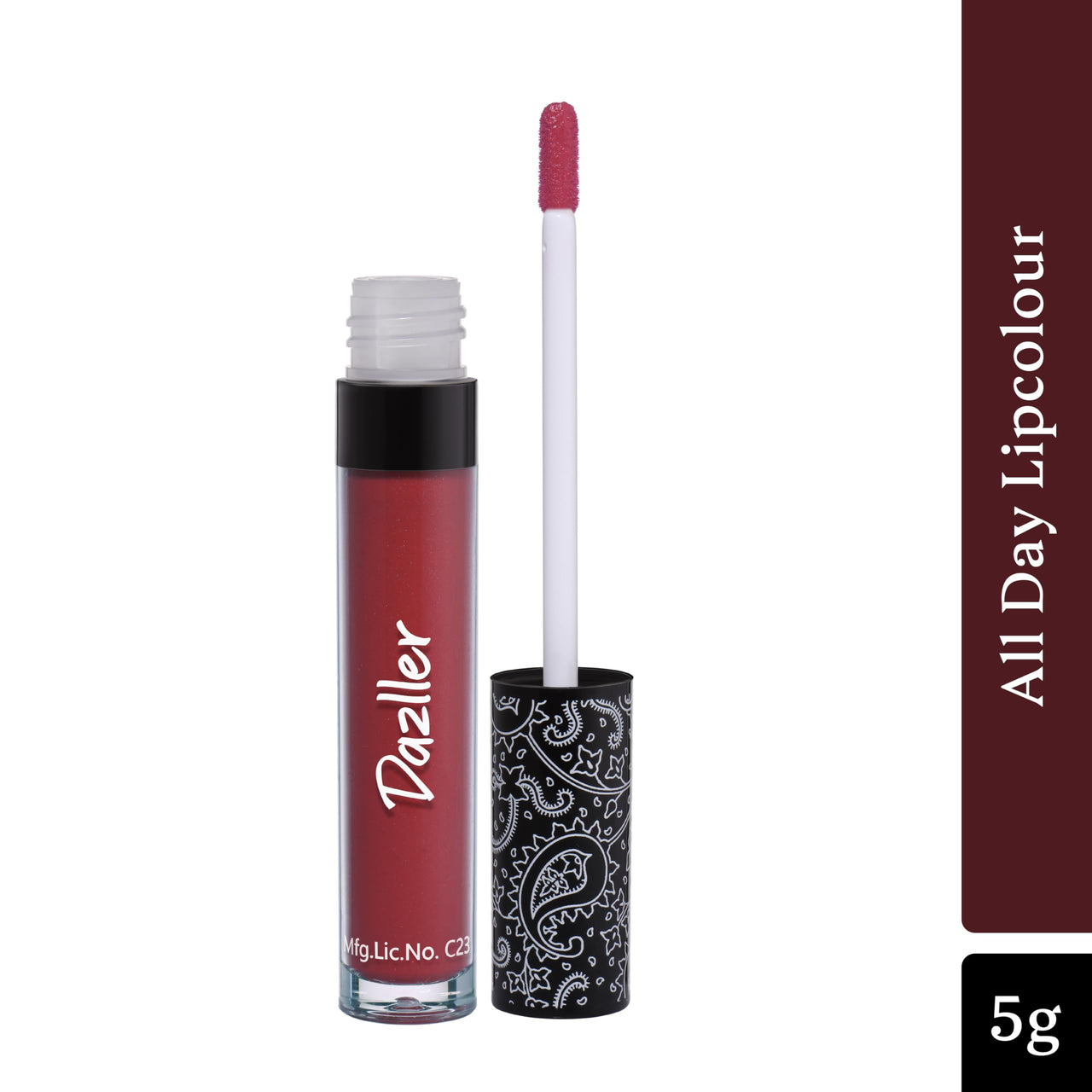 DAZLLER All Day Lipcolour|Moisturizing Kokum Butter|Non-Transfer & Smudge-Proof|8hr Stay|Liquid Lipstick for Women|DLC002 Candy|6g