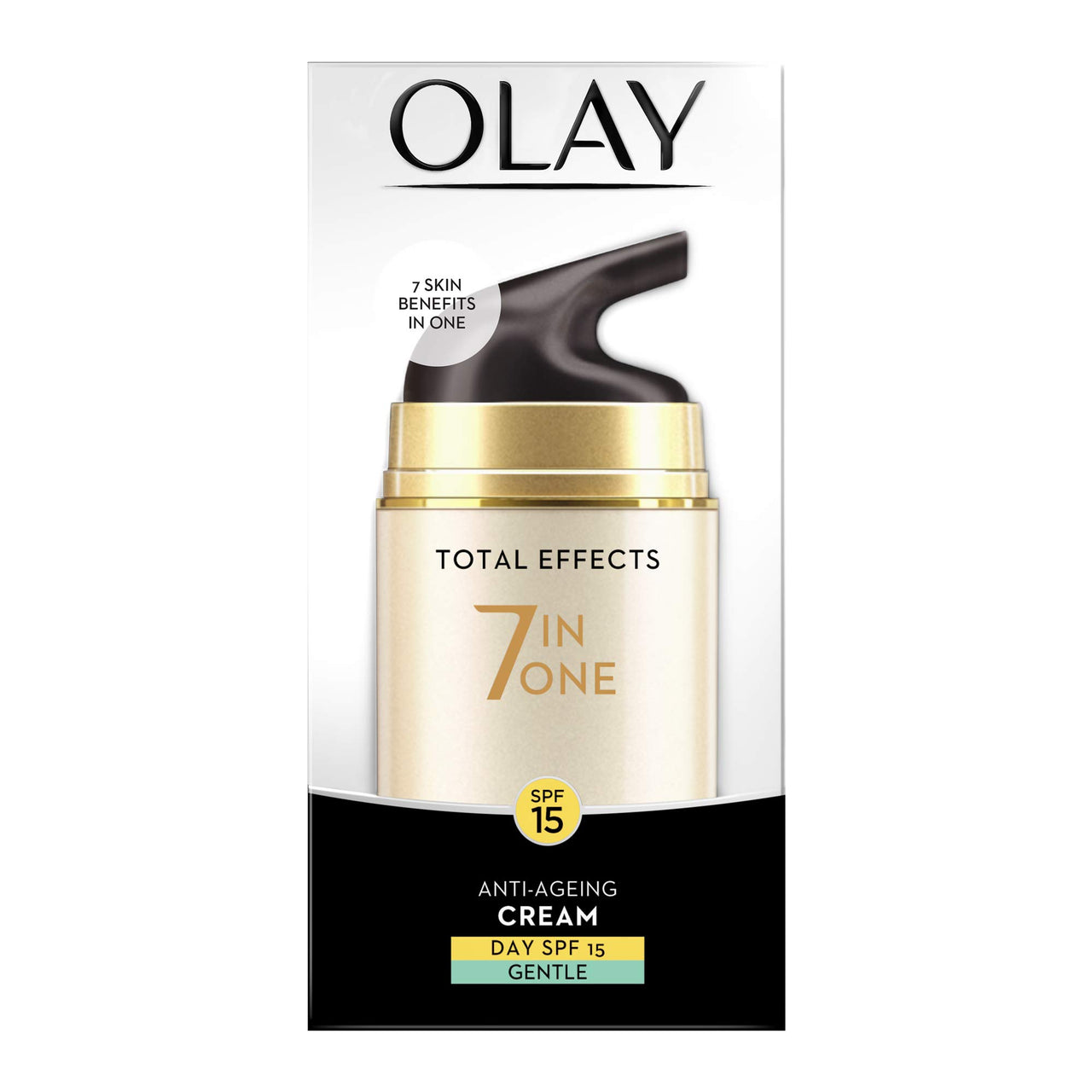 Olay Serum Total Effects 7 in 1, Anti-Ageing Smoothing Serum, 50 ml And Olay Day Cream Total Effects 7 in 1, Anti-Ageing Gentle Moisturiser, 50g