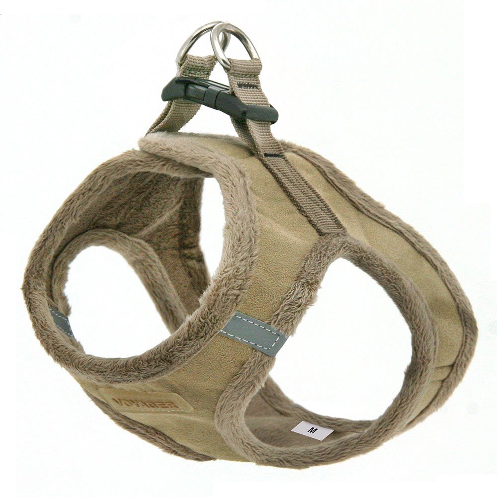 Voyager Step-In Plush Dog Harness  Soft Plush, Step In Vest Harness for Small and Medium Dogs by Best Pet Supplies - Harness (Latte Suede), S (Chest: 14.5 - 16")